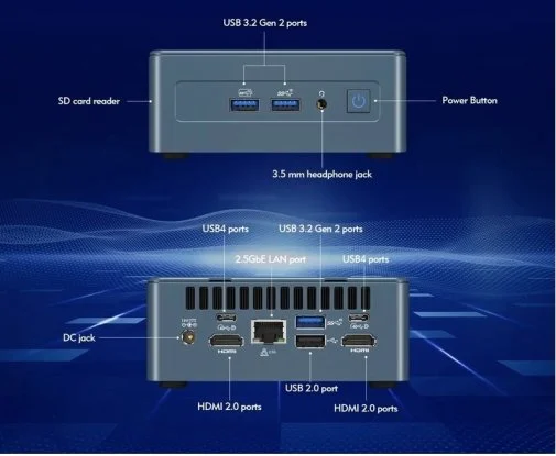 Фото: Персональний комп'ютер GEEKOM Mini IT12 (GMIT12i5-12450H-16512-EU) - Intel Core i5 i5-12450H / 16 ГБ DDR4 / PCI-E SSD 512 ГБ / Intel / Intel UHD Graphics, UMA / 120 Вт № 9 | KTC