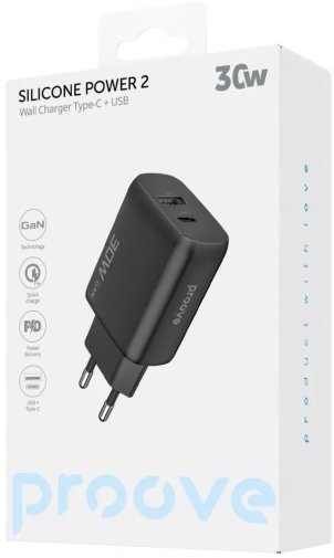 Зарядний пристрій Proove Silicone Power 2 30W Black (WCSP23110001)