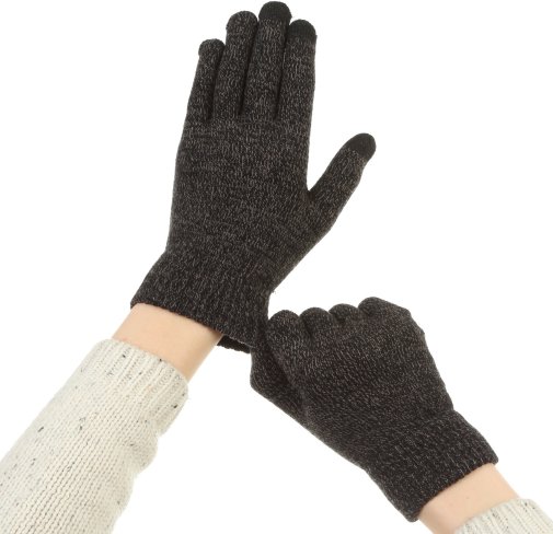 Рукавички для сенсорних екранів ArmorStandart Melange Grey/Black size L (ARM59867)