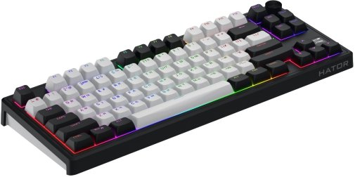 Клавіатура, Hator Skyfall 80 MAG ULTIMA 8K Aurum Ice, Wireless/BT, Black/White ( Gaming )