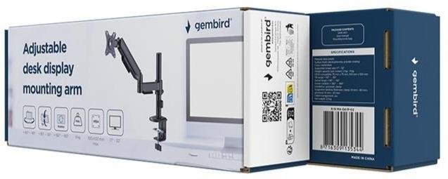 Кронштейн Gembird MA-DA1P-02 Black