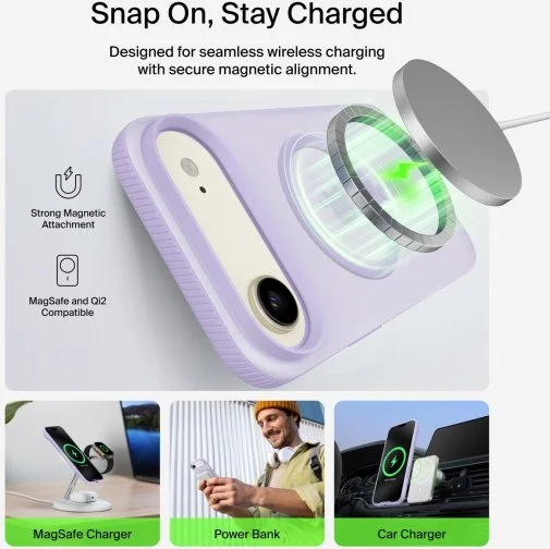 Фото: Чохол Belkin for Apple iPhone Air - Magnetic Protective Grip Lavender (MSA037HQLV) № 9 | KTC