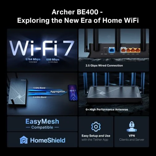 Фото: Wi-Fi Роутер TP-Link Archer BE400 № 16 | KTC