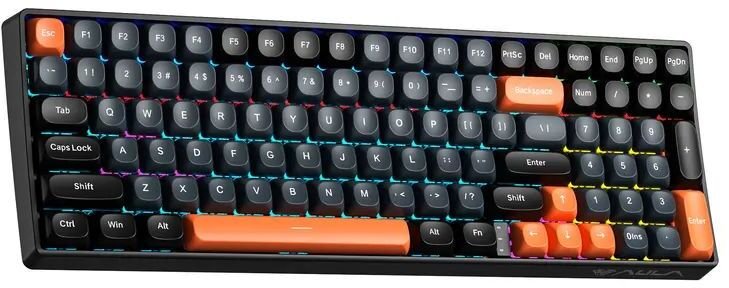 Клавіатура Aula S100 Brown Switch ENG/UKR Black/Yellow (6948391203157)