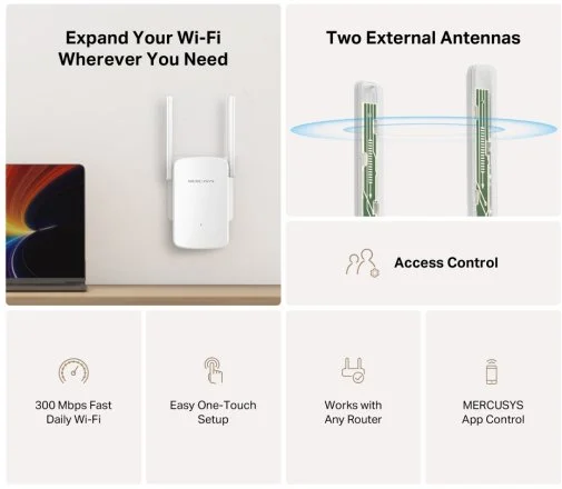 Фото: Репітер Wi-Fi Mercusys ME12 № 9 | KTC