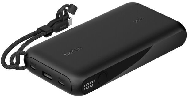 Батарея універсальна Belkin BoostCharge with Display 20000mAh 20W Black (BPB028HQBK)