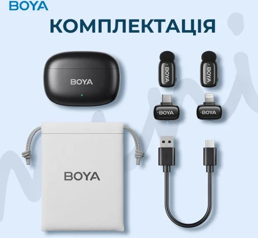 Фото: Радіосистема BOYA mini-12 Type-C/Lightning Black № 32 | KTC