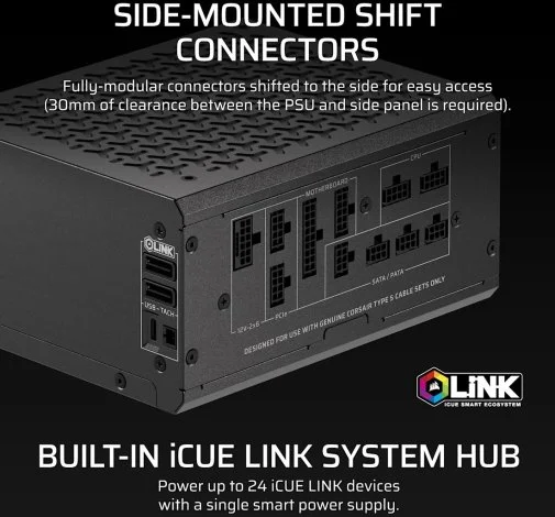 Фото: Блок живлення Corsair 1000W HX1000i Shift (CP-9020265-EU) № 19 | KTC