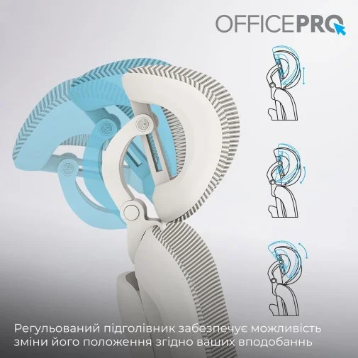 Фото: Крісло OfficePro Skyline Footrest OC750 White/Light Gray (OC750-W-LG-LG) № 33 | KTC