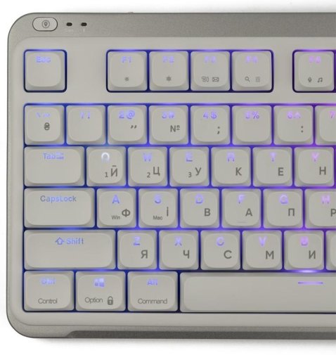 Клавіатура компактна KZZI I75 Red Switch WL/BT/USB Grey (6977534870635)