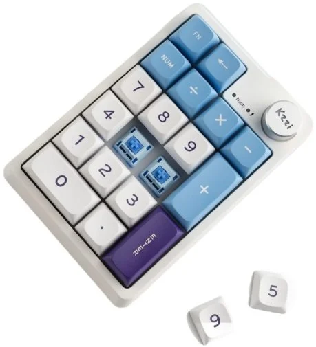 Фото: Клавіатура KZZI K20 Meeting Switch WL/BT/USB Blue Sea (6935280823404) № 12 | KTC