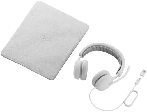 Фото: Гарнітура Logitech Zone Wired 2 Off-White (981-001621) № 10 | KTC