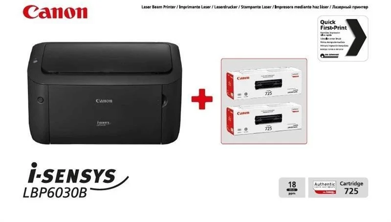Фото: Принтер Canon i-SENSYS LBP6030B with 2x725 Cartridge (8468B042) № 13 | KTC