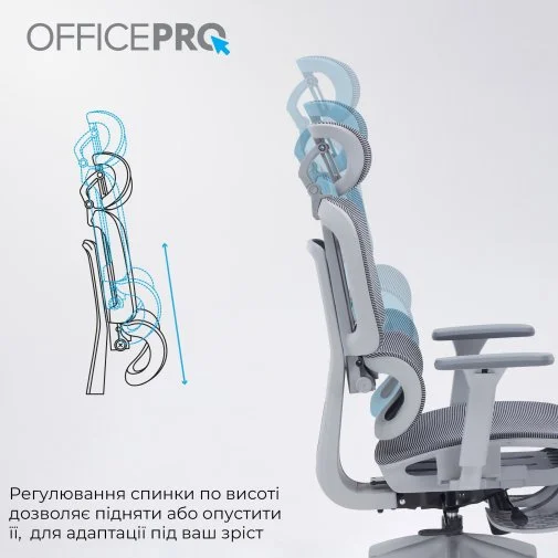 Фото: Крісло OfficePro Skyline Footrest OC750 Gray/Dark Gray (OC750-G-DG-DG) № 29 | KTC
