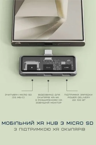 Фото: USB-хаб Satechi Mobile XR with microSD Reader Space Grey (ST-HXRSDM) № 7 | KTC