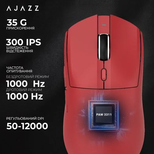 Фото: Миша Ajazz AJ139 V2 MC WL/BT/USB Red (AJ139-V2-MC-R) № 24 | KTC