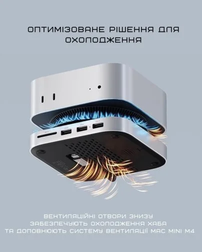 Фото: USB-хаб Satechi for Mac Mini M4 Silver (ST-GNMMES) № 15 | KTC