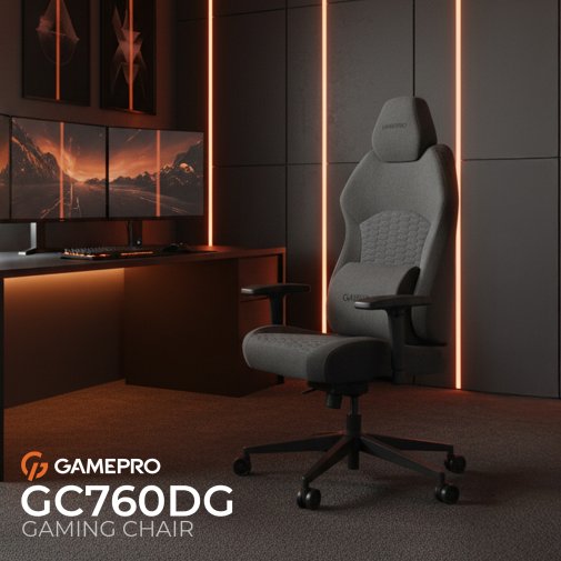 Крісло GamePro GC760DG Fabric Dark Gray