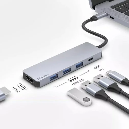 Фото: USB-хаб Proove Iron Link 5in1 Silver (HBIL00010604) № 9 | KTC