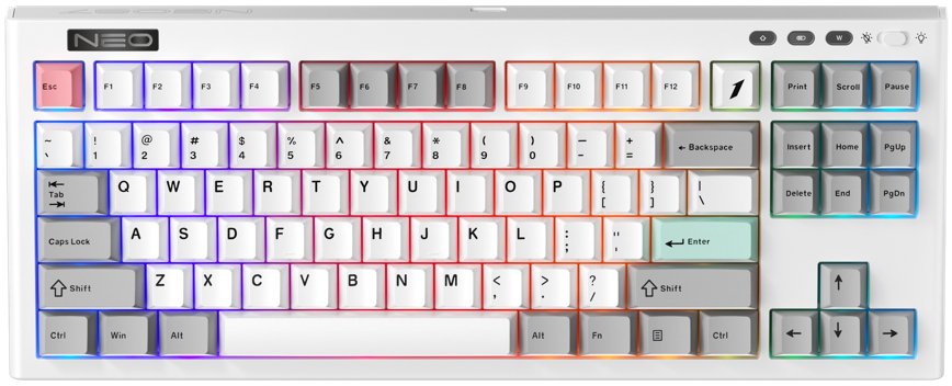 Клавіатура 1stPlayer NEO87 Frostwave BSUN Lavender EN/UA WL/USB (NEO87-FW-TLD)