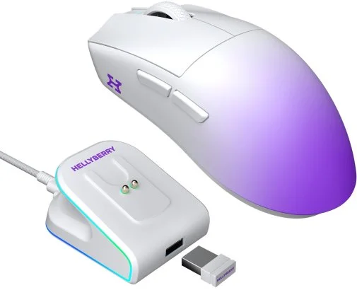 Фото: Миша Hator Hellyberry HM47 PRO Wireless/BT White-Violet Gradient (HM47PRO_white_violet) № 18 | KTC