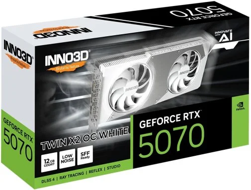Фото: Відеокарта Inno3D RTX 5070 Twin X2 OC White (N50702-12D7X-195064W) № 6 | KTC