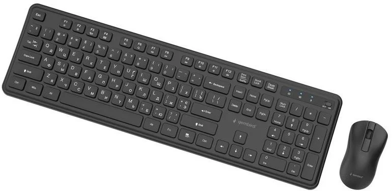 Фото: Комплект клавіатура+миша Gembird Slim Pro Business Wireless Black (KBS-WPS-01-CYRL) № 8 | KTC