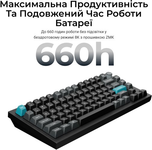 Клавіатура Keychron Q1 Ultra Keychron Red Switch RGB Black (Q1U-M1-UA)