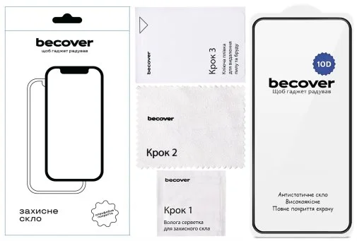 Фото: Захисне скло BeCover 10D for Motorola Moto G57 - Black (715713) № 12 | KTC