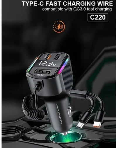 Фото: Автомобільний зарядний пристрій WUW C220 Black (6972573337408) № 16 | KTC