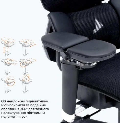 Фото: Крісло GamePro EDGE Black (GC820MB) № 16 | KTC