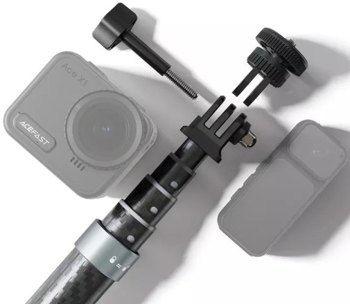 Селфі монопод Acefast E38 1.2m Carbon Fiber Telescopic Selfie Stick Gray/Black (6974316286028)