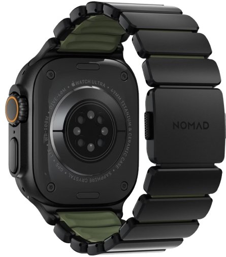 Ремінець Nomad for Apple Watch 46/49mm - Stratos Black Hardware Forest (NM009575858)