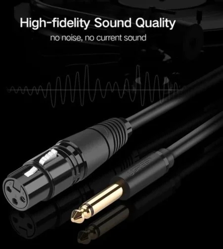 Фото: Кабель UGREEN AV131 Jack 6.35mm M / XLR F 2m Black (UGR-20719) № 11 | KTC