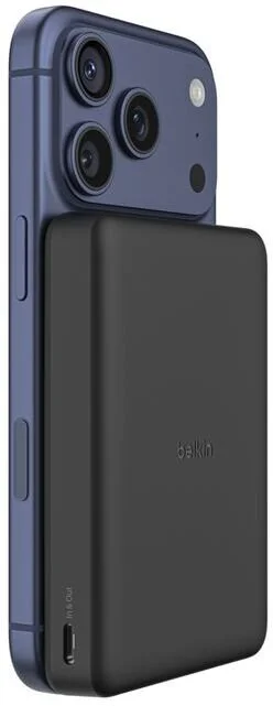 Батарея універсальна Belkin BoostCharge Slim Magnetic 10000mAh 15W Qi2 7.5W Black (BPD015HQBK)