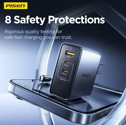 Фото: Зарядний пристрій Pisen BOLT Pro PD 140W Black (TP-C68) № 26 | KTC