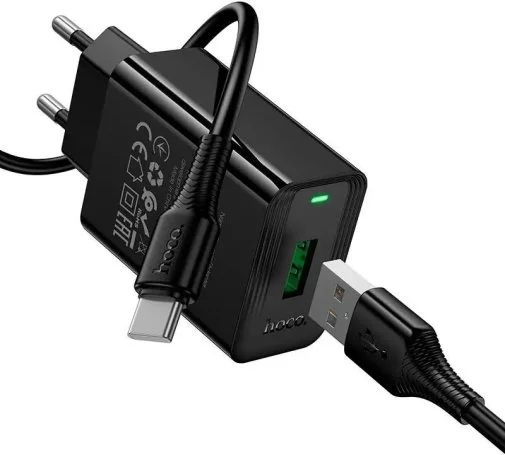 Фото: Зарядний пристрій Hoco CS91A Leader 10.5W Black with AM/Type-C (6942007670999) № 14 | KTC