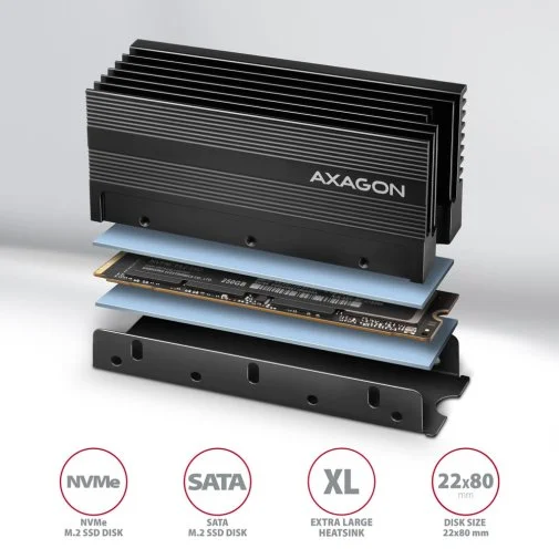 Фото: Радіатор Axagon for SSD M.2 2280 (CLR-M2XL) № 6 | KTC