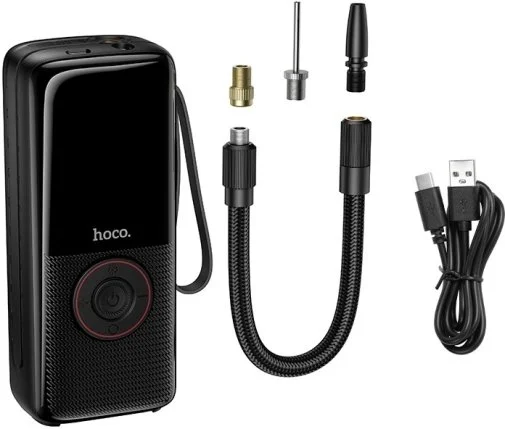 Фото: Компресор Hoco ZP18 Enlighten Portable Smart Air Pump Black (6942007673303) № 9 | KTC