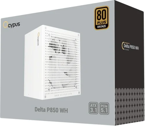 Фото: Блок живлення Ocypus 850W Delta P850 White (DELTA-P850-B1FDWH025X-EU) № 11 | KTC