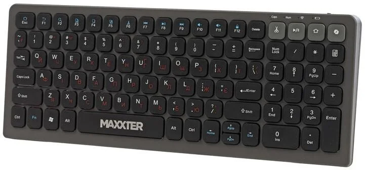 Фото: Клавіатура Maxxter KBW-C02B-UA Wireless Black/Grey № 9 | KTC