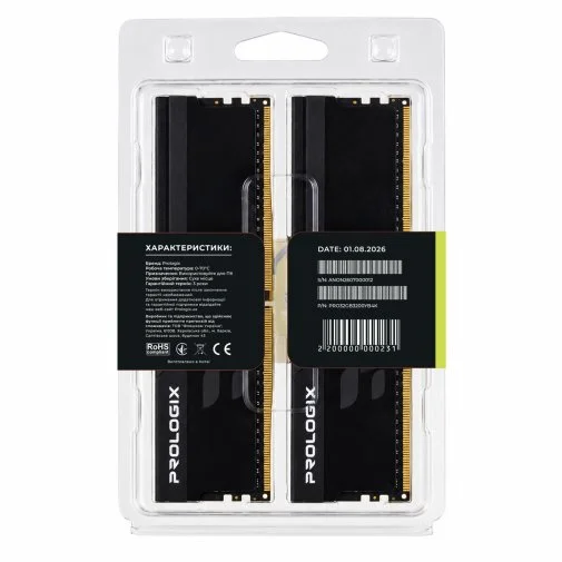 Фото: Оперативна пам’ять ProLogix Onyx Black DDR4 2x16GB (PRO32GB3200YB4K) № 11 | KTC