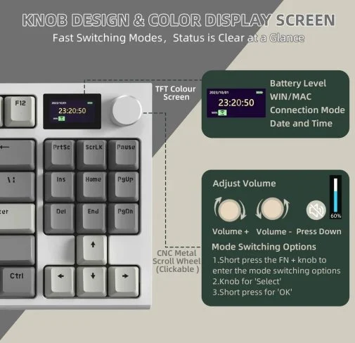Фото: Клавіатура Attack Shark K86 Business Gray (K86BG_AS) № 17 | KTC