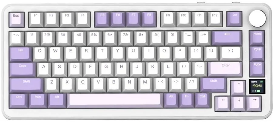 Фото: Клавіатура Attack Shark X85 Pro ENG/UKR WL/BT/USB Lavender (X85PROL_AS) № 11 | KTC