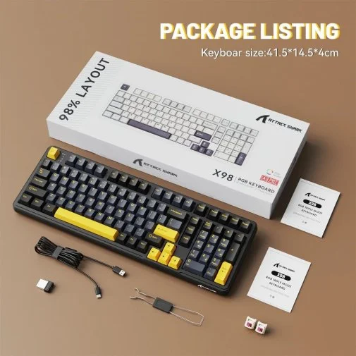 Фото: Клавіатура Attack Shark X98 ENG/UKR WL/BT/USB Star Black (X98SB_AS) № 19 | KTC