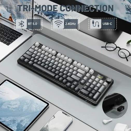 Фото: Клавіатура Attack Shark X98 Pro WL/BT/USB Moonlit Night (X98PROMN_AS) № 14 | KTC