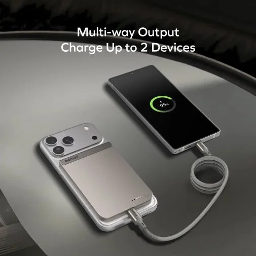 Фото: Батарея універсальна Momax 1-Power S.Pass 5000mAh 20W / Qi 15W Black (IP161Q2D) № 26 | KTC