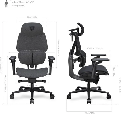 Фото: Крісло TX3 Flex Pro Loft Dark Grey (TEGC-307510Z.Z3) № 26 | KTC
