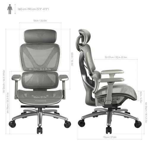 Фото: Крісло TX3 XTC Mesh Grey (TEGC-3054104.41) № 18 | KTC