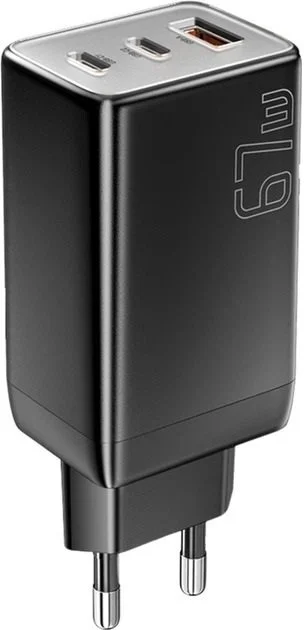 Фото: Зарядний пристрій Essager Ranges GaN 67W Black (ECT67W-LJB01-Z) № 14 | KTC